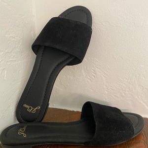 J Crew Suede Slides